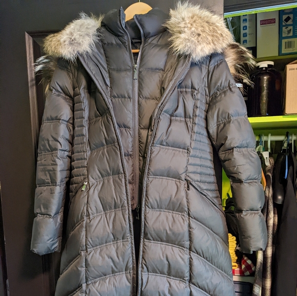 Dawn Levy Full Length Down Fur Hooded Winter Coat - Picture 5 of 8